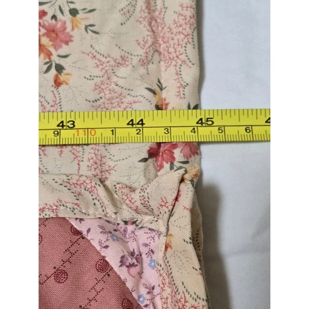 New Fresh Handmade Patchwork Quilt Pink Floral‎ Boho Body Throw Blanket /0189